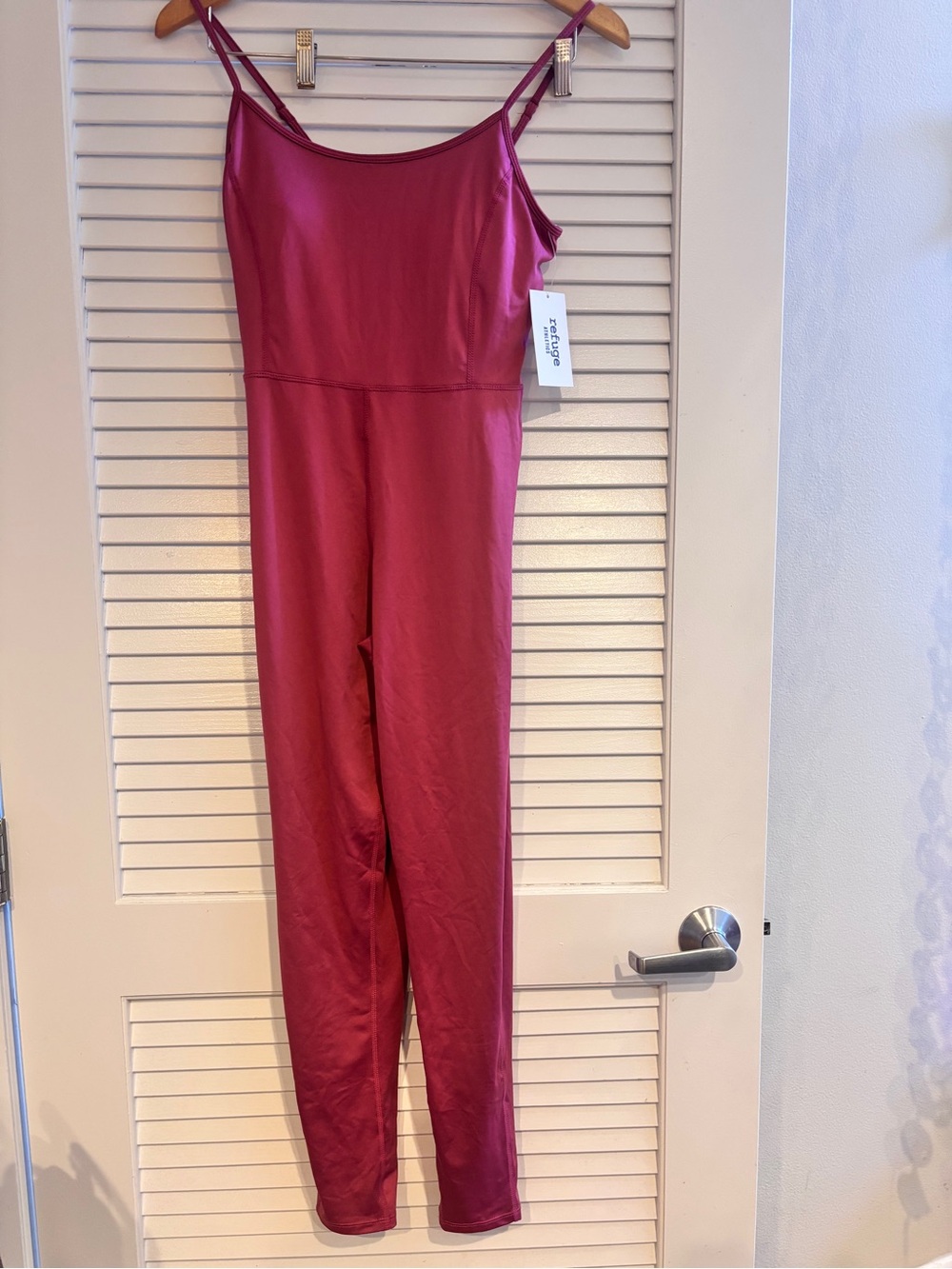 refuge Magenta Spaghetti-Strap Jumpsuit